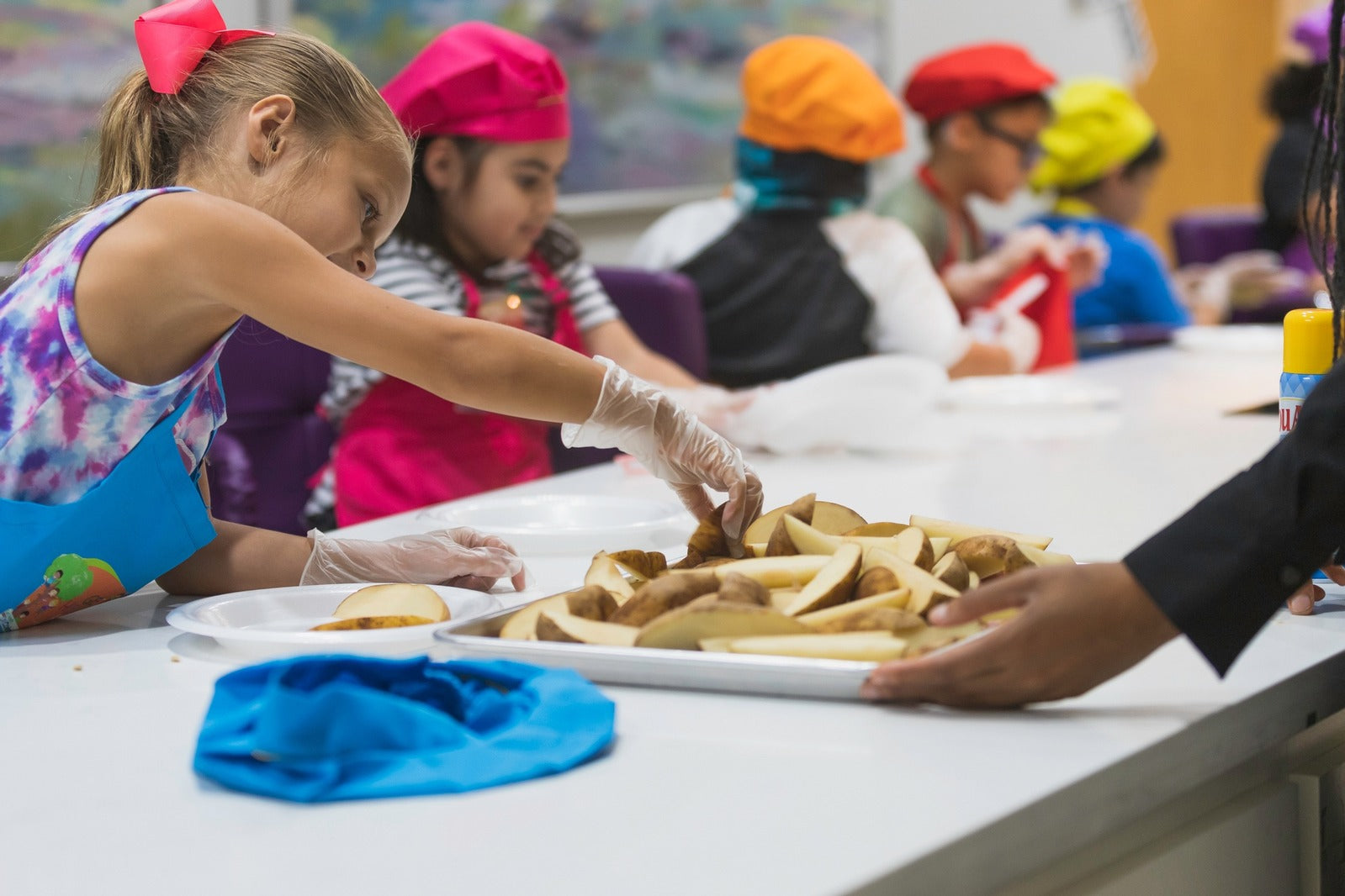 Kids cooking at Get Healthy Kidz camp