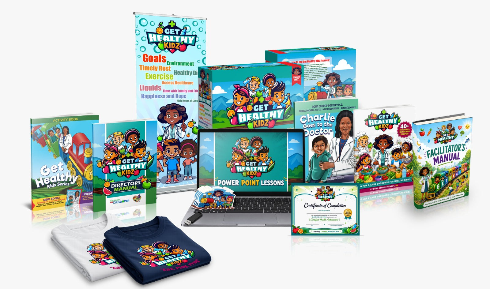 Get Healthy Kidz kit and program materials shown together